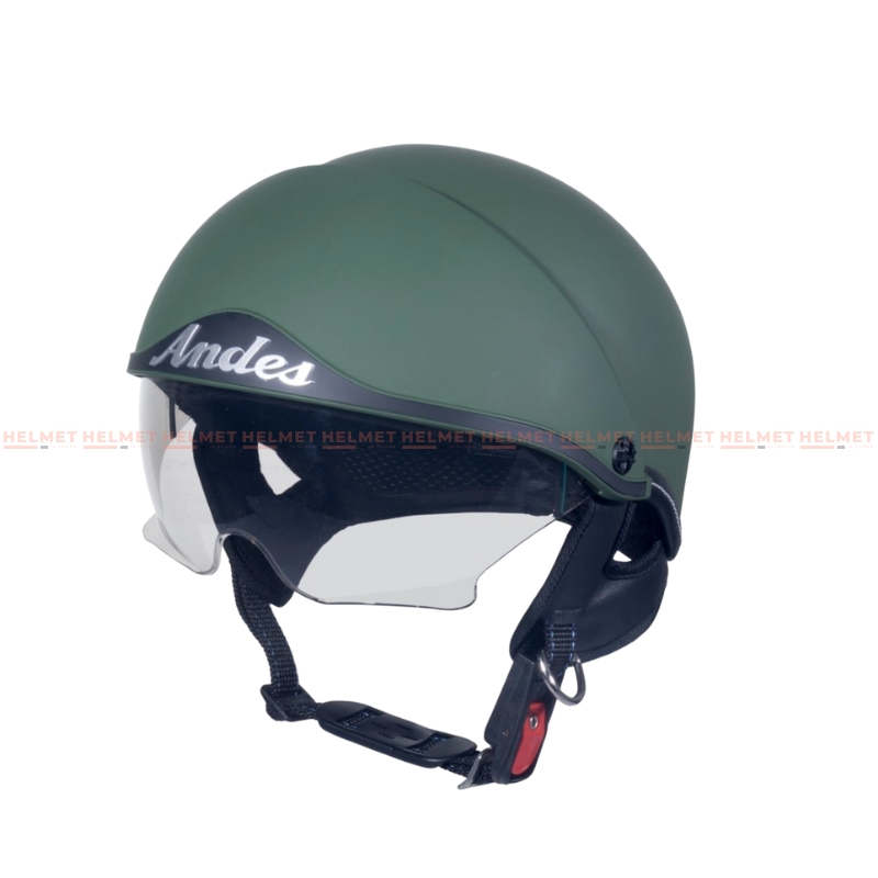 Mũ bảo hiểm 1/2 đầu kính âm ANDES 3S139 - MBH nửa đầu giấu kính cứng cáp, chịu va đập mạnh