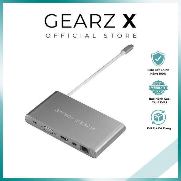 Cổng Chuyển Đổi HYPERDRIVE ULTIMATE 11 Cổng USB-C HUB Cho MacbookPro/Laptop/PC - GN30