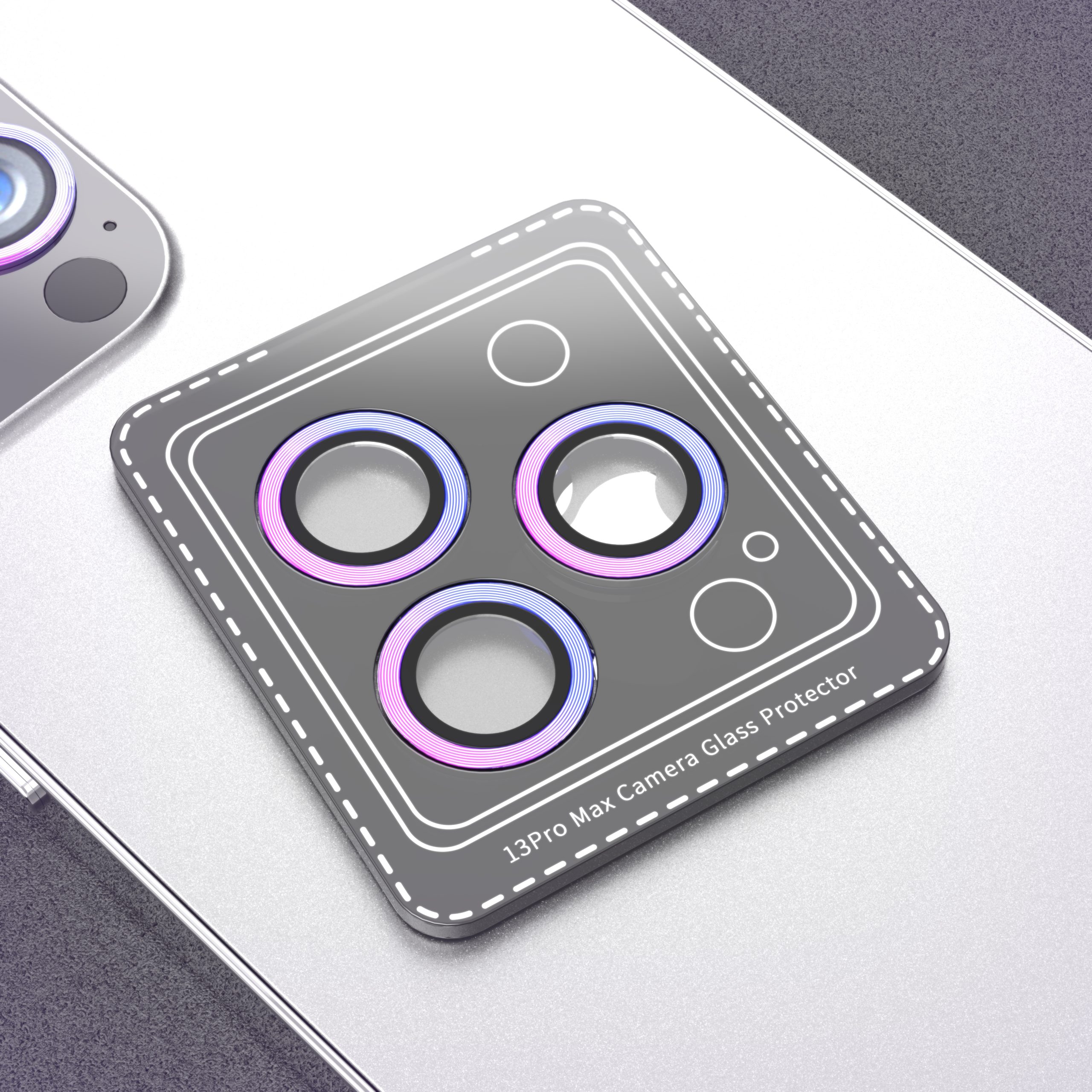 Cường lực chống va đập Camera Mipow Glass Alumium for Iphone 13 Pro/ 13 ProMax BJ305