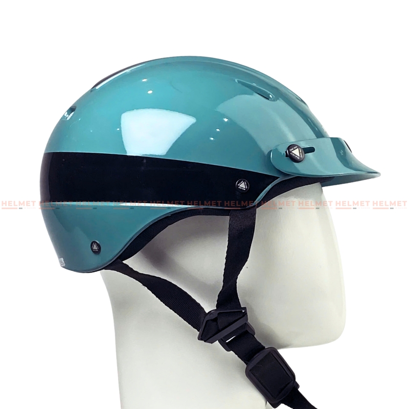 Mũ bảo hiểm 1/2 đầu ĐỨC HUY Xteen 308 size lớn - MBH nửa đầu có khe thông gió, chuẩn an toàn, chịu va đập