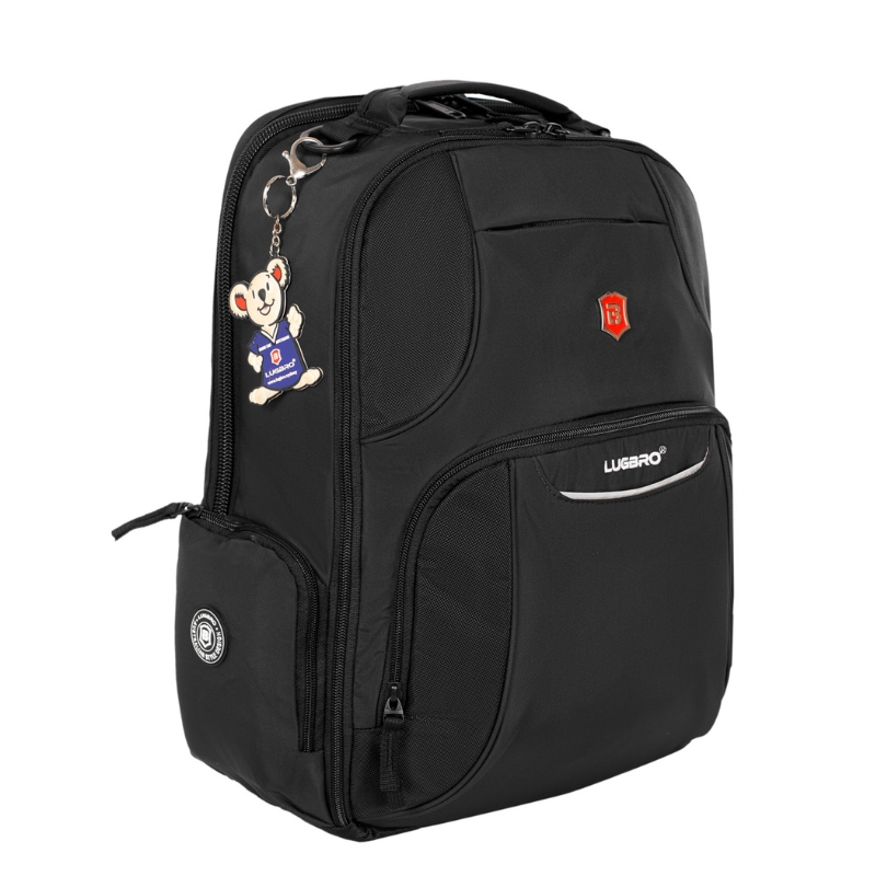 Balo laptop 17 inch LUGBRO Jamboree - Sức chứa lớn, nhiều ngăn, vải trượt nước, đai gài vali, cổng dây sạc