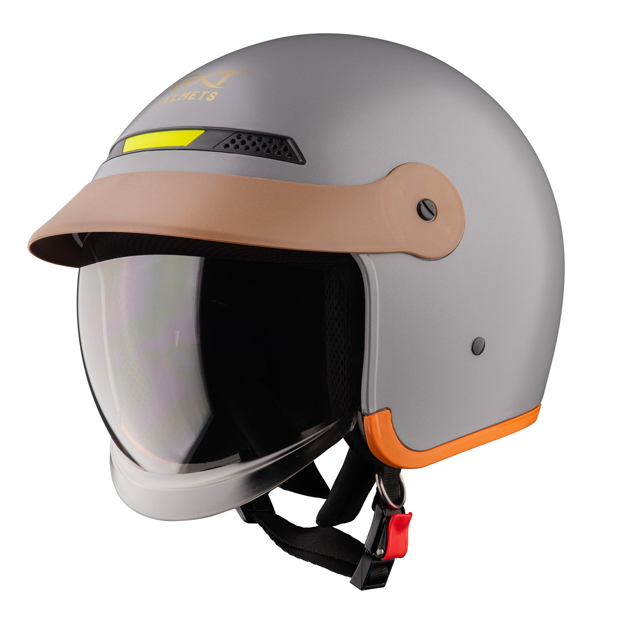 Mũ bảo hiểm 3/4 đầu GXT 139 kính âm - MBH chuẩn an toàn, tích hợp dải phản quang, phong cách retro, cá tính