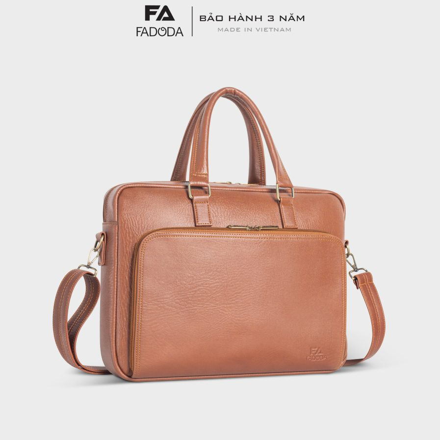 Cặp xách da công sở Laptop 15.6 inch FADODA FCD301 - Lịch lãm, nhiều ngăn, chống thấm nước