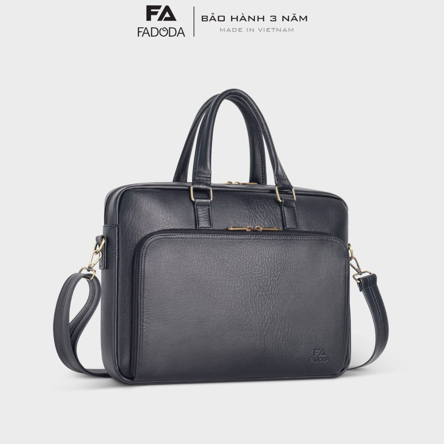 Cặp xách da công sở Laptop 15.6 inch FADODA FCD301 - Lịch lãm, nhiều ngăn, chống thấm nước