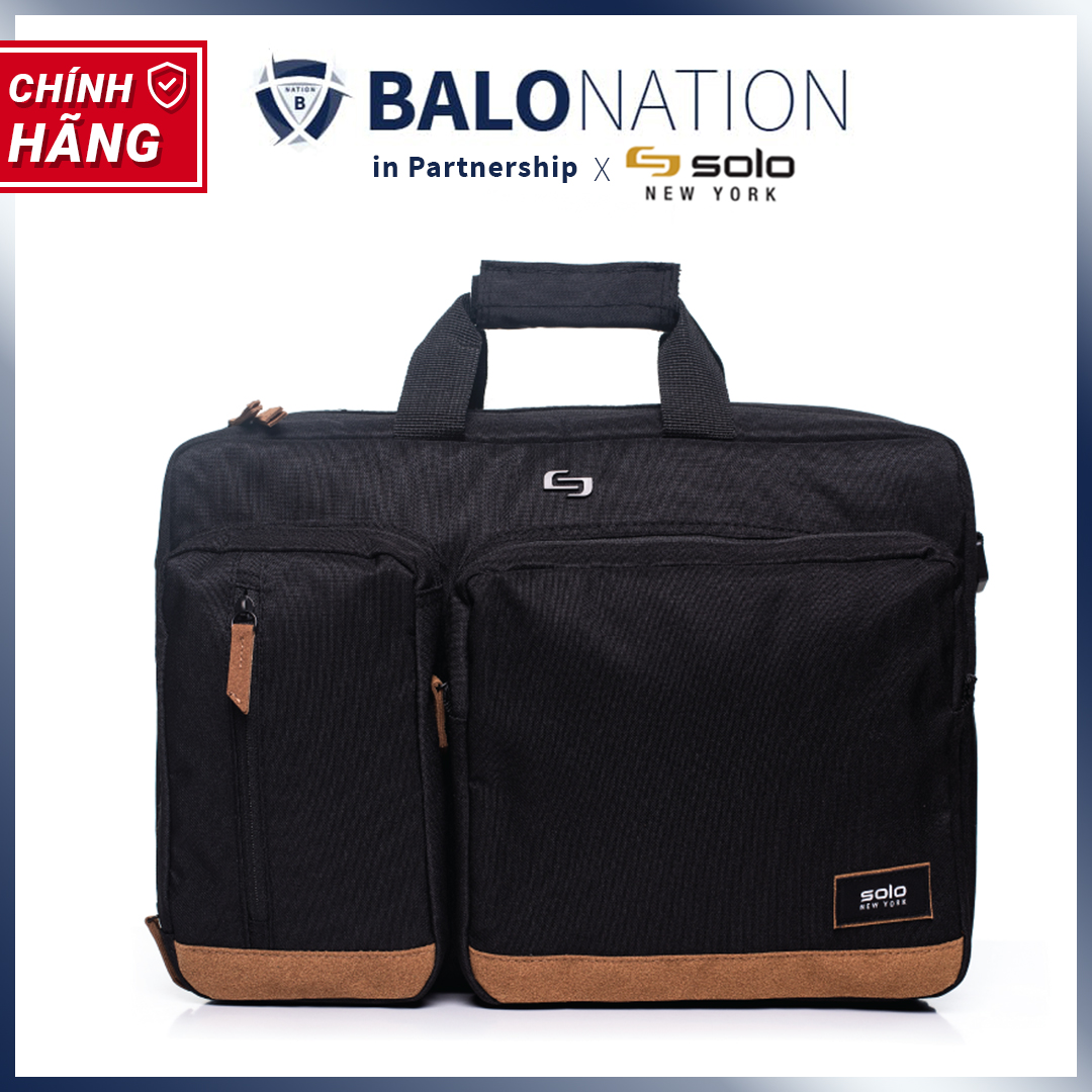 Balo / Túi Xách Laptop SOLO Downtown Duane Black Tan 15.6 inch