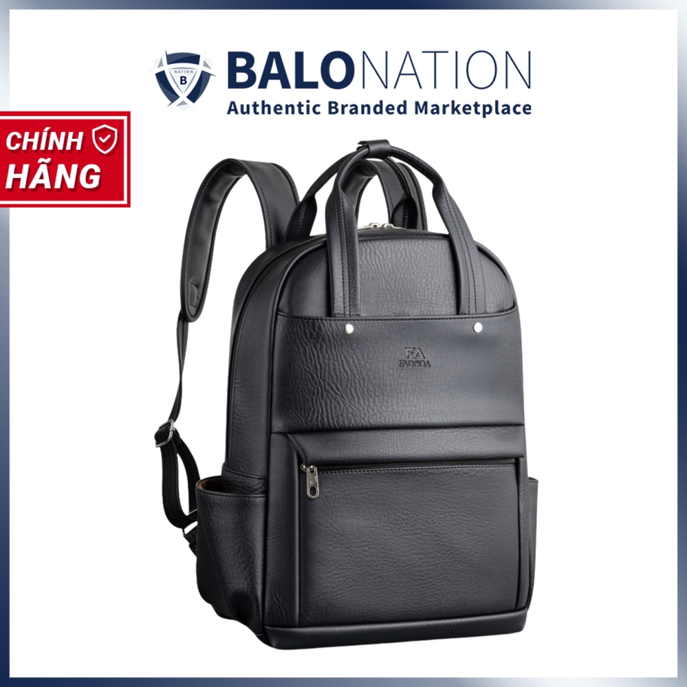 Balo da laptop 15.6 inch FADODA FBA28 phong cách công sở, da cao cấp không bong tróc, không thấm nước