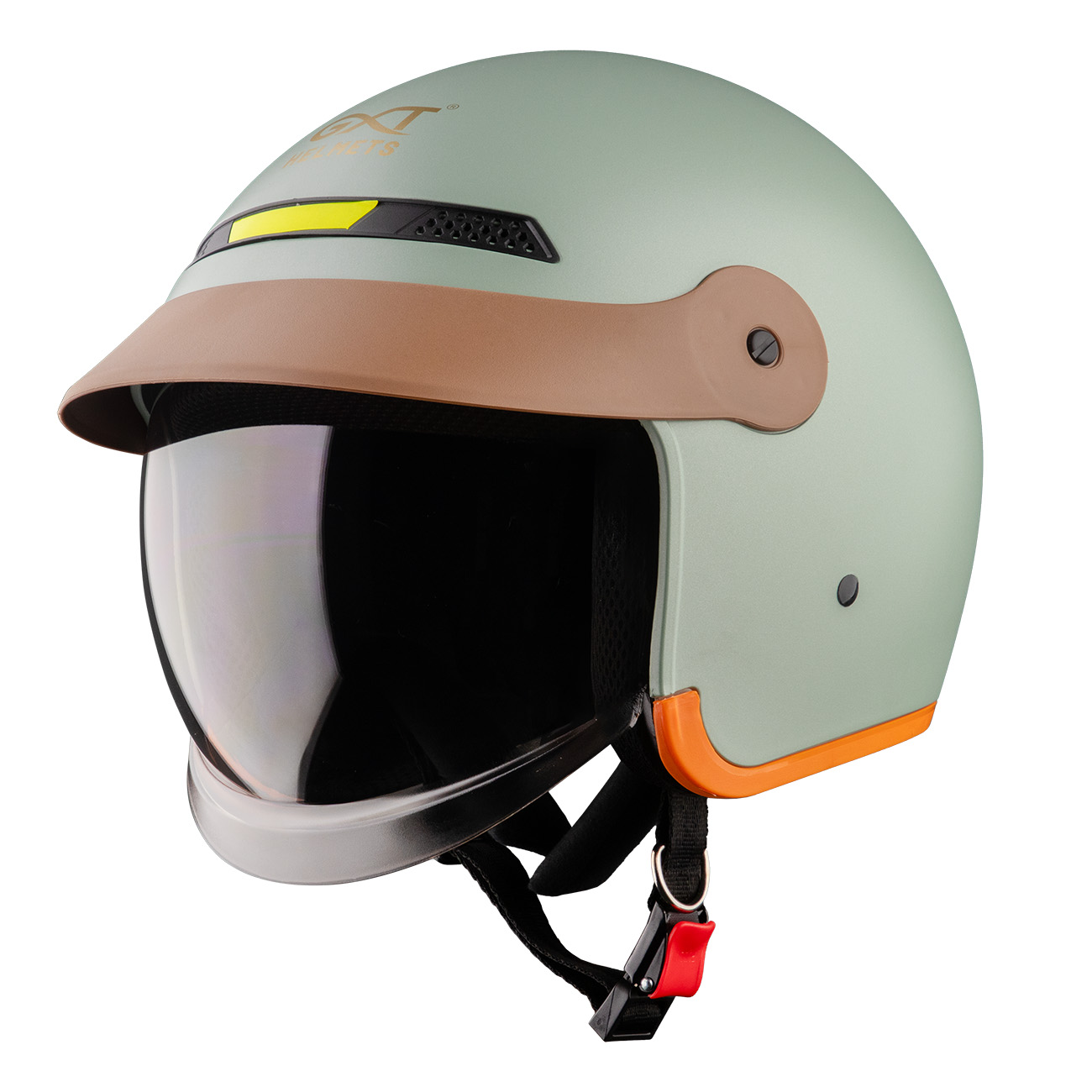 Mũ bảo hiểm 3/4 đầu GXT 139 kính âm - MBH chuẩn an toàn, tích hợp dải phản quang, phong cách retro, cá tính