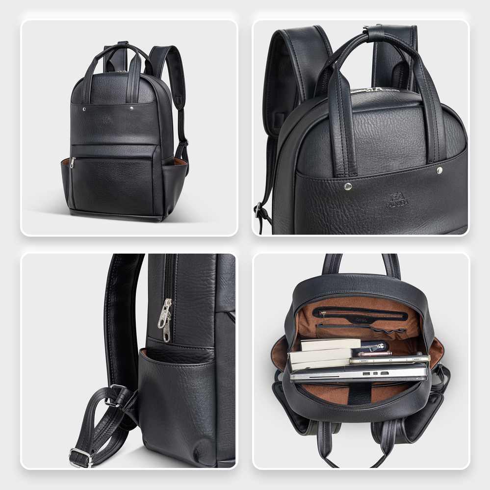 Balo da laptop 15.6 inch FADODA FBA28 phong cách công sở, da cao cấp không bong tróc, không thấm nước