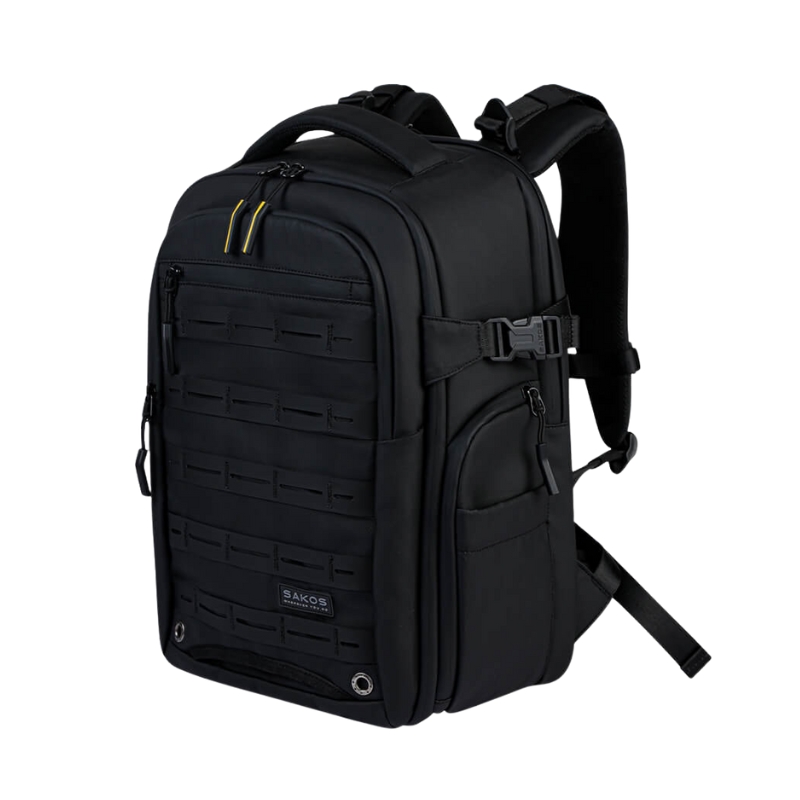 Balo máy ảnh SAKOS Imapro - Mở 90 độ, nhiều ngăn tùy chỉnh, đai vali, chống sốc laptop riêng, trượt nước