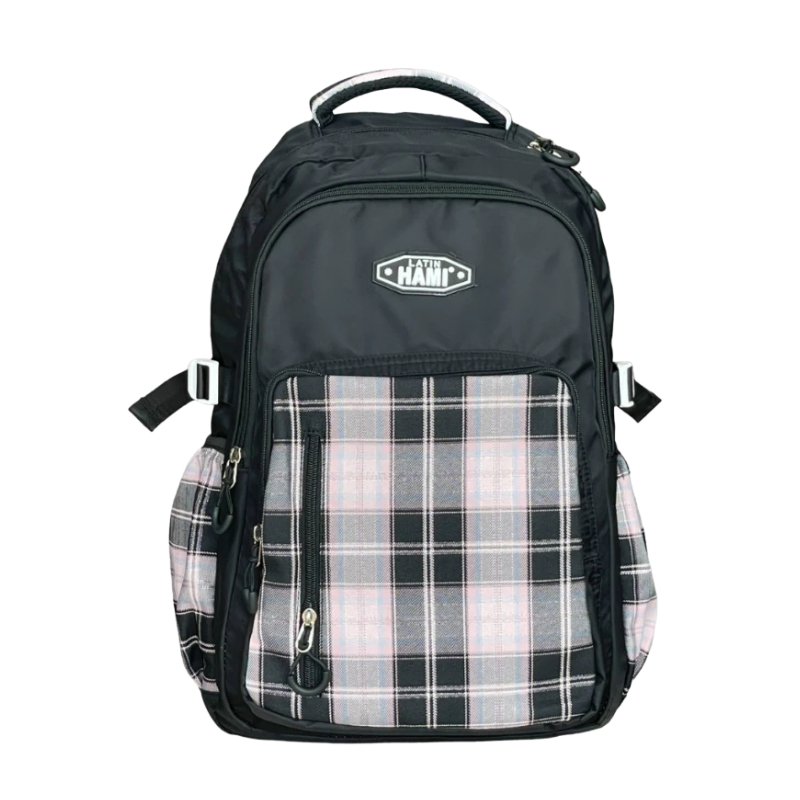Balo teen HAMI 3318 nhiều ngăn cho học sinh, sinh viên - Dễ thương, trượt nước, có dây nén, đai gài vali