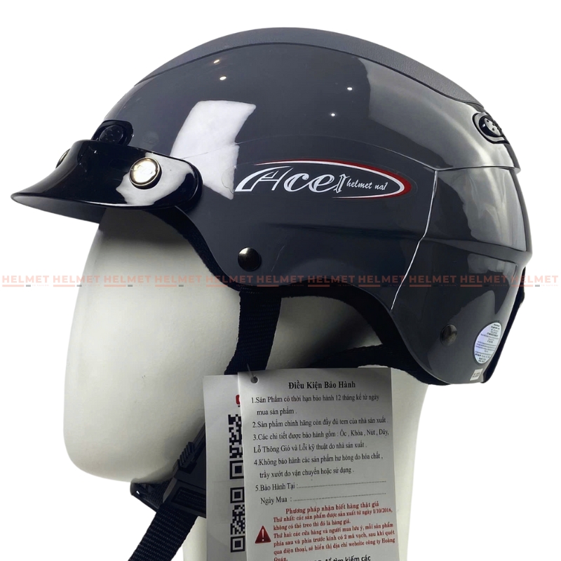 Mũ bảo hiểm 1/2 đầu GRS A102 - MBH nửa đầu gọn nhẹ chuẩn an toàn, chịu va đập mạnh, thoáng khí