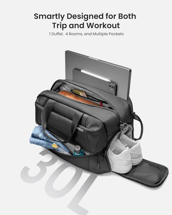 Túi Du Lịch Chống Nước TOMTOC (USA) NAVIGATOR-T31 Travel Duffel Black T31M1D1