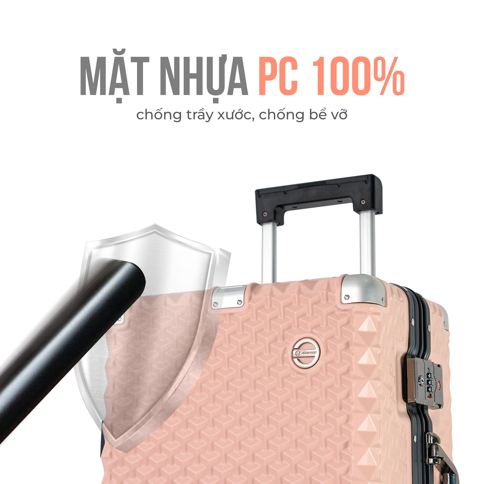 Vali Khung Nhôm Size Xách Tay 20 inch HÙNG PHÁT 6006