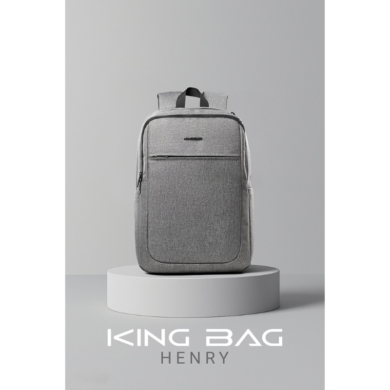 Balo laptop 15.6 inch KINGBAG Henry - Nhiều ngăn, dung tích 20L, gọn nhẹ, hiện đại, vải trượt nước cao cấp