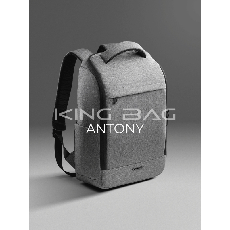 Balo laptop 15.6 inch KINGBAG Antony - Nhiều ngăn, nắp U zip, dung tích 20L, tối giản, gọn nhẹ, trượt nước