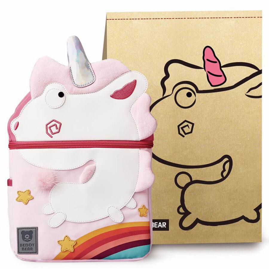 Balo Tiểu Học Chống Gù BEDDYBEAR Cute Bag Họa Tiết Kỳ Lân Unicorn Cho Bé Gái YE-KYLAN