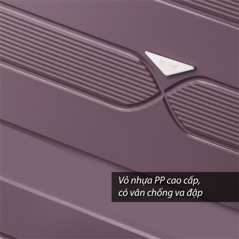 Vali Kéo Nhựa PP MR VUI 211 Xách Tay 20 Inch Gọn Nhẹ, Thời Trang