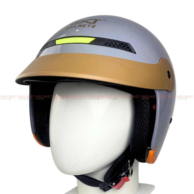 Mũ bảo hiểm 3/4 đầu GXT 139 kính âm - MBH chuẩn an toàn, tích hợp dải phản quang, phong cách retro, cá tính