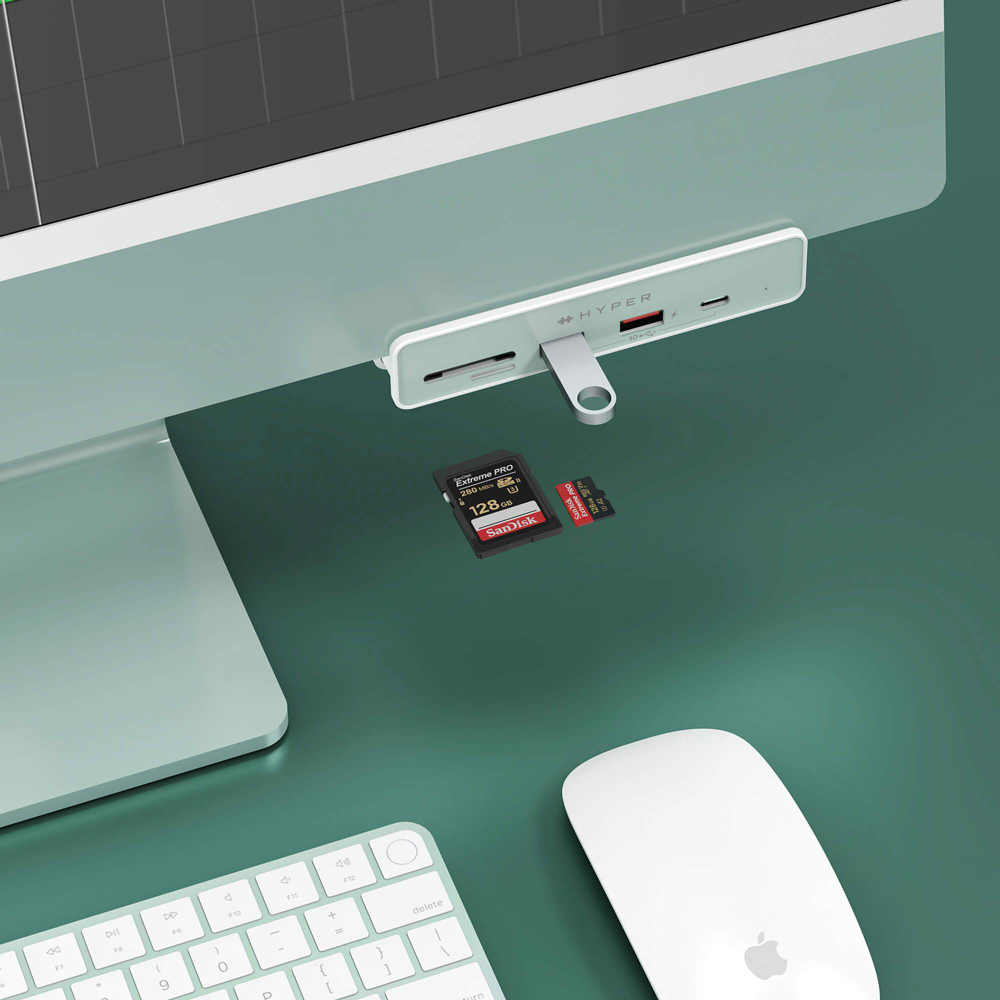 Cổng Chuyển Chuyên Dụng IMAC 24″ HyperDrive HDMI 4K60HZ 6-IN-1 USB-C Hub – HD34A8