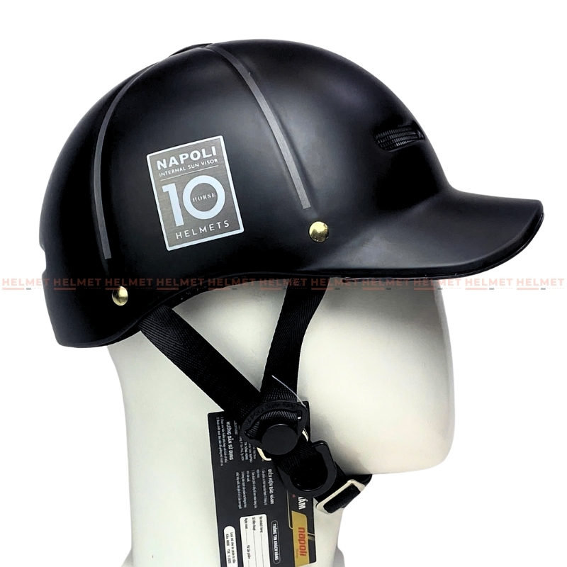 Mũ bảo hiểm lưỡi trai 1/2 đầu NAPOLI N688 - MBH kết nửa đầu 6 múi chuẩn an toàn, nhẹ thoáng, che nắng mưa