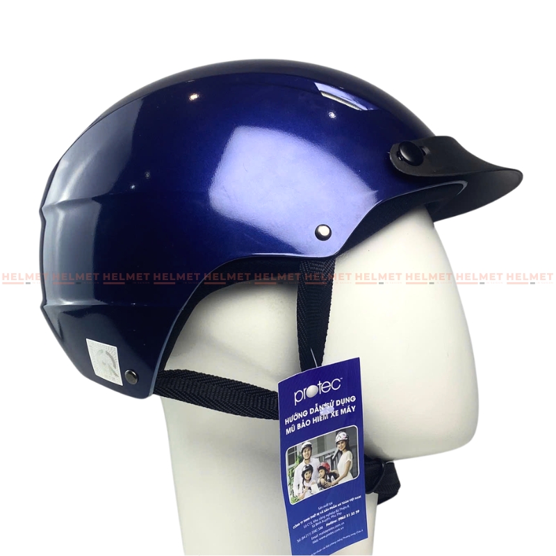 Mũ bảo hiểm 1/2 đầu Protec VIC không kính - MBH nửa đầu thoáng khí, êm nhẹ, đơn giản, chắc chắn, chịu va đập tốt