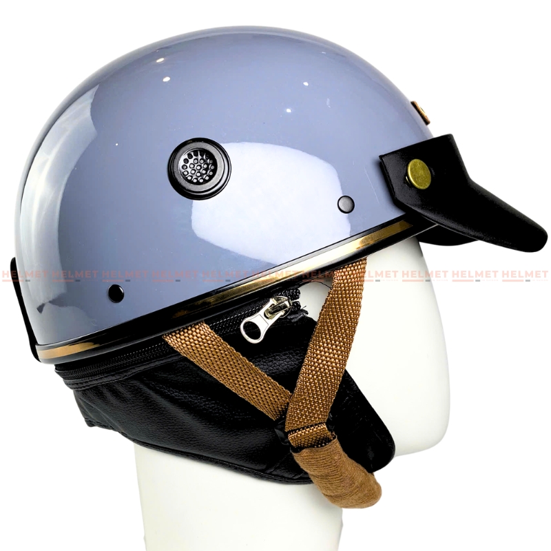 Mũ Bảo Hiểm 1/2 đầu HPRO HP03 PUG Version 2 có Ốp Da Bảo Vệ Tai Và Gáy - Nón Bảo Hiểm Nửa Đầu Nhiều Màu