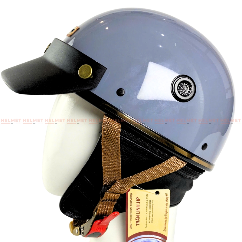 Mũ Bảo Hiểm 1/2 đầu HPRO HP03 PUG Version 2 có Ốp Da Bảo Vệ Tai Và Gáy - Nón Bảo Hiểm Nửa Đầu Nhiều Màu