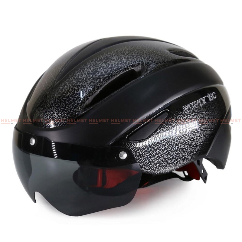 Mũ bảo hiểm xe đạp có kính PROTEC WIN 001 (018) - MBH thể thao kính nam châm hiện đại, chuẩn an toàn, êm nhẹ, thoáng khí