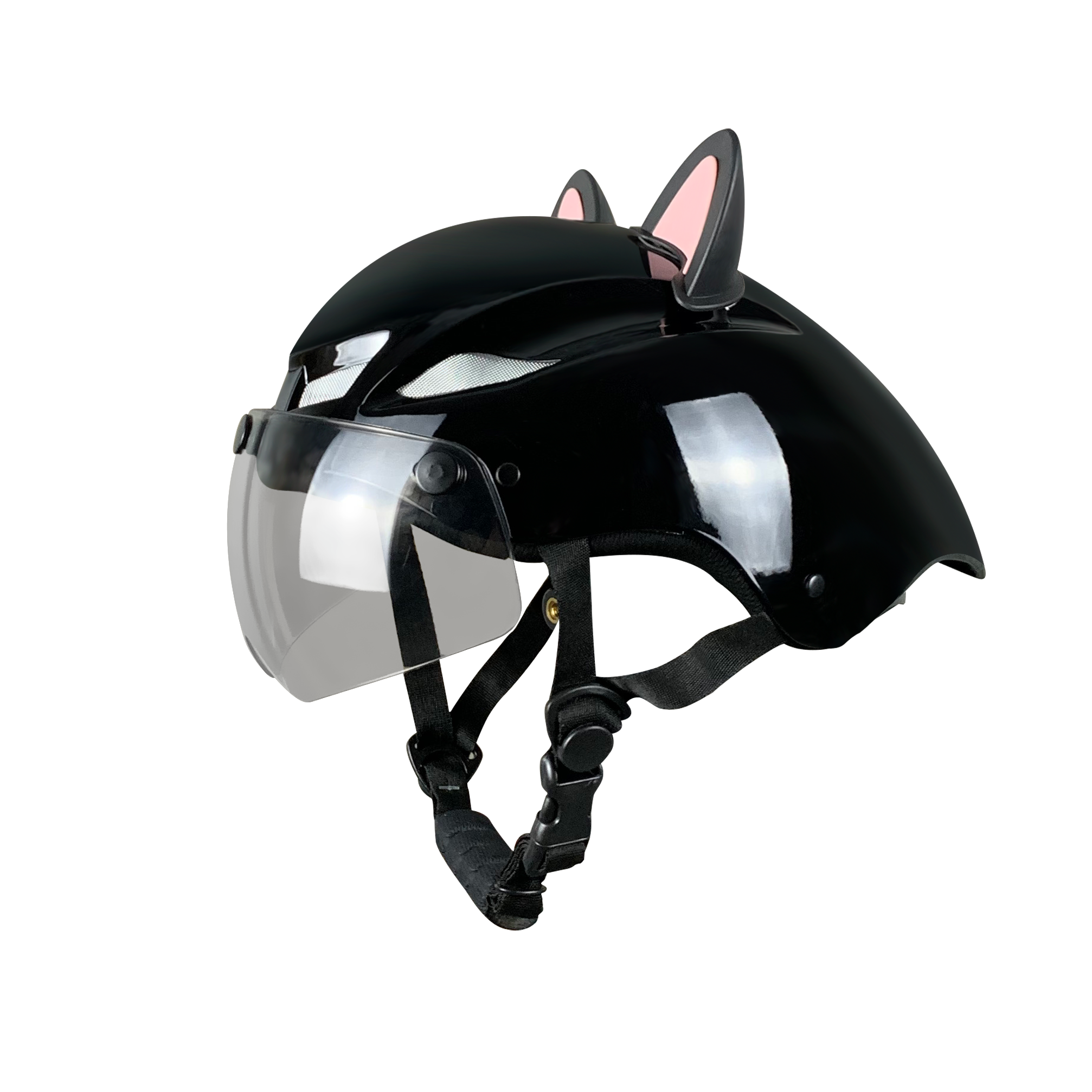 [CHÍNH HÃNG] Phụ kiện tai mèo 2 màu gắn mũ bảo hiểm trang trí siêu dễ thương, thời trang, đáng yêu vô hạn (bộ 2 cái)