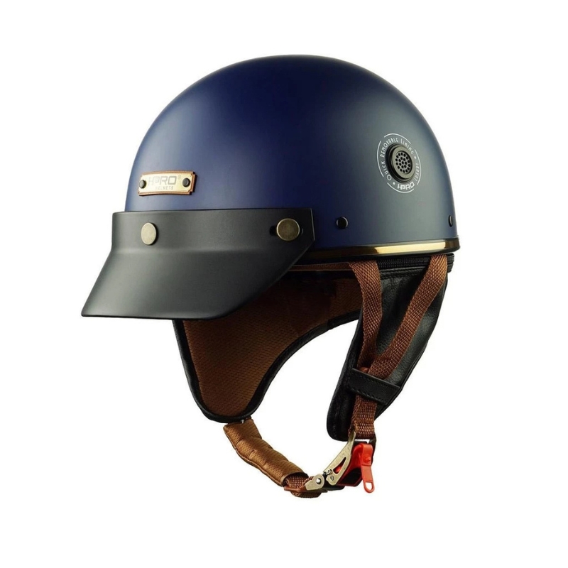 Mũ Bảo Hiểm 1/2 đầu HPRO HP03 PUG Version 2 có Ốp Da Bảo Vệ Tai Và Gáy - Nón Bảo Hiểm Nửa Đầu Nhiều Màu