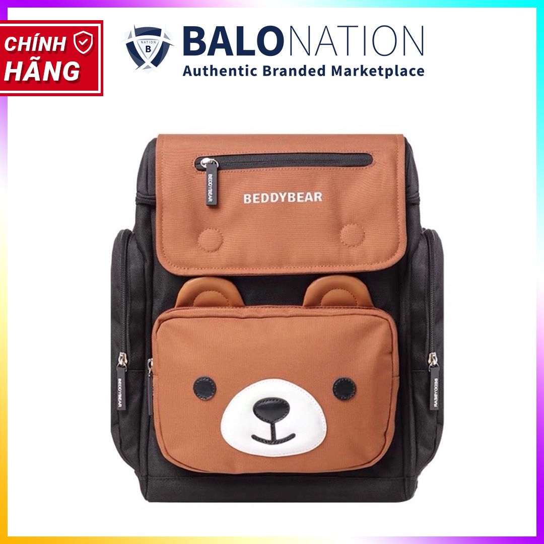 Balo Chống Gù BEDDYBEAR Cho Bé Tiểu Học Thỏ Pipi Màu Nâu BJX-XS-001-NAU