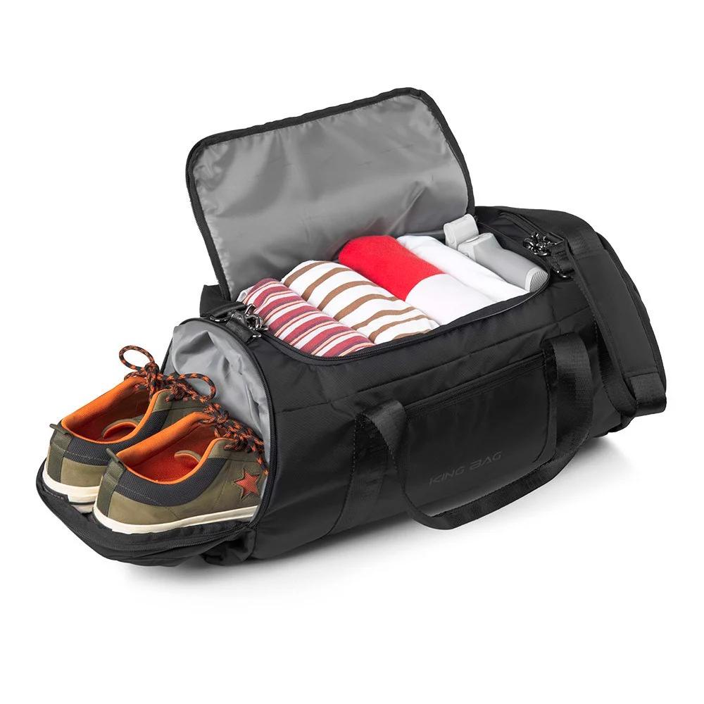 Túi Trống Du Lịch KINGBAG SKY Vải Trượt Nước, Có Ngăn Để Giày Riêng