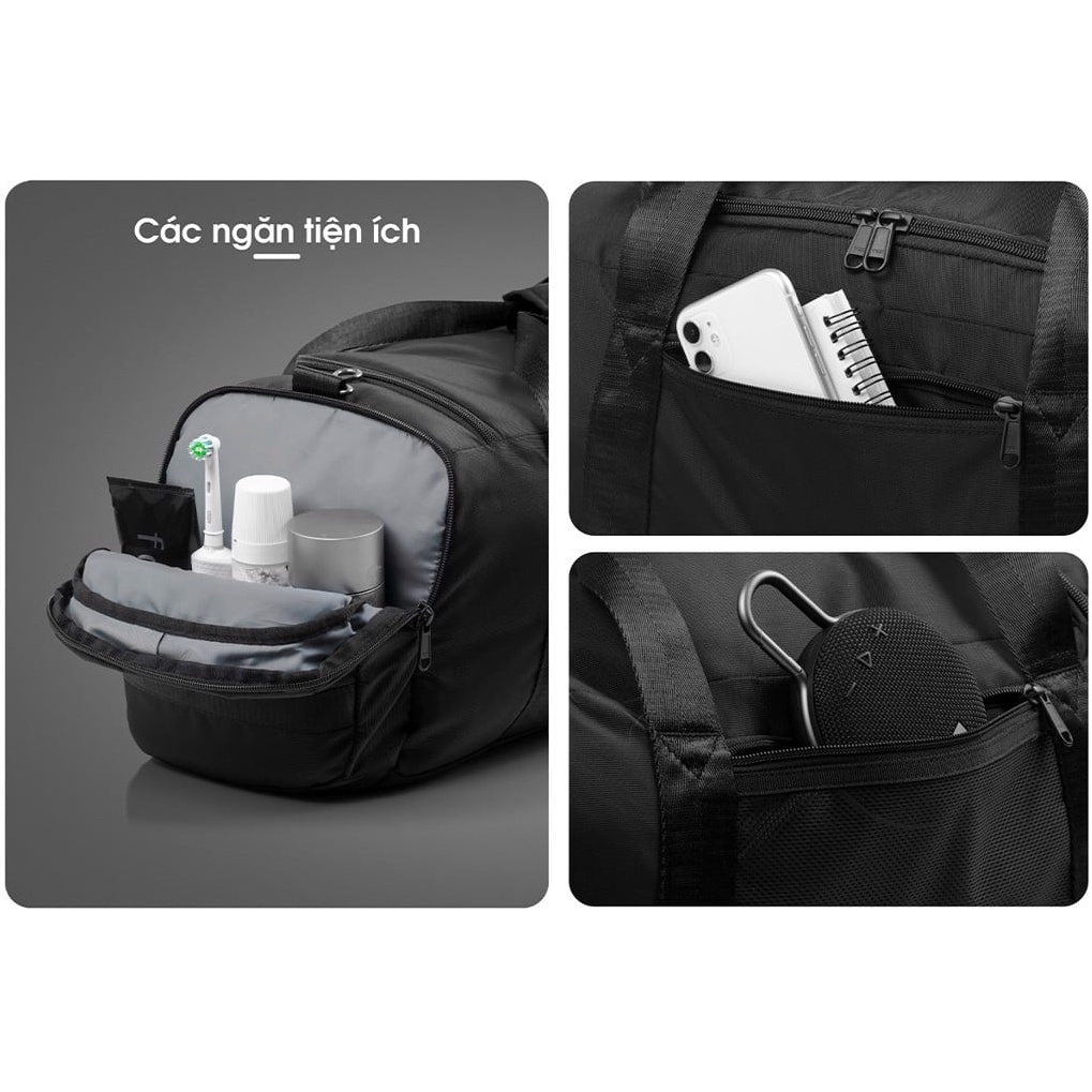 Túi Trống Du Lịch KINGBAG SKY Vải Trượt Nước, Có Ngăn Để Giày Riêng