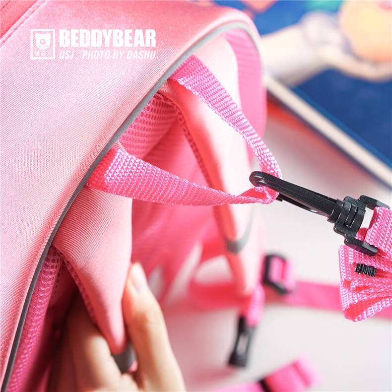 Balo Mẫu Giáo Chống Thất Lạc Cho Bé Gái BEDDYBEAR Kỳ Lân Unicorn Hồng ZS-KYLAN