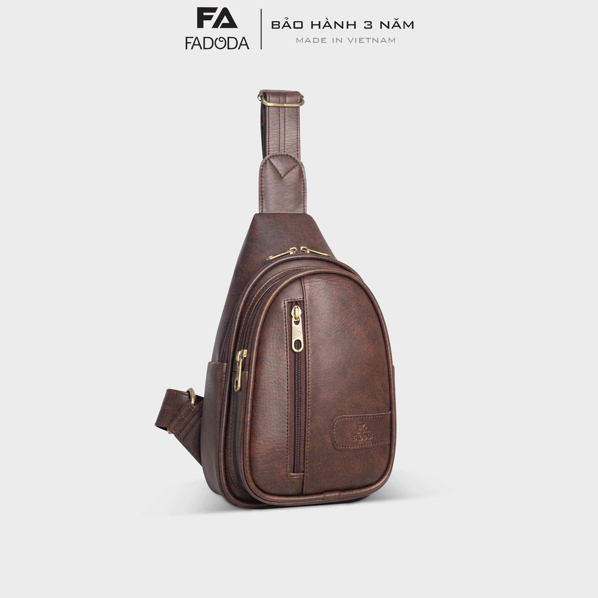 Túi đeo chéo bao tử FADODA FDC16 vừa giấy A5 - Siêu nhẹ, không bong tróc, chống thấm nước