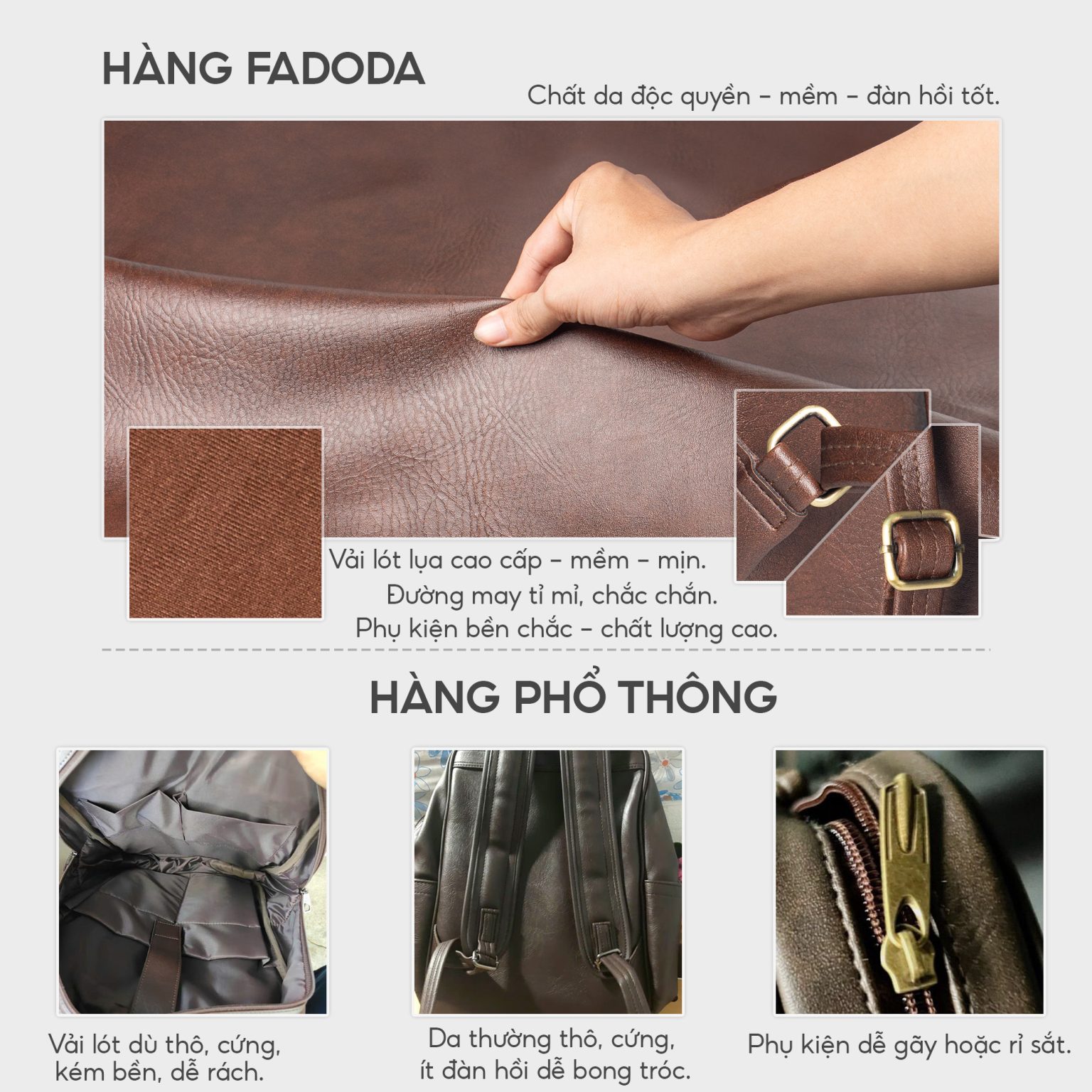 Túi đeo chéo bao tử FADODA FDC16 vừa giấy A5 - Siêu nhẹ, không bong tróc, chống thấm nước
