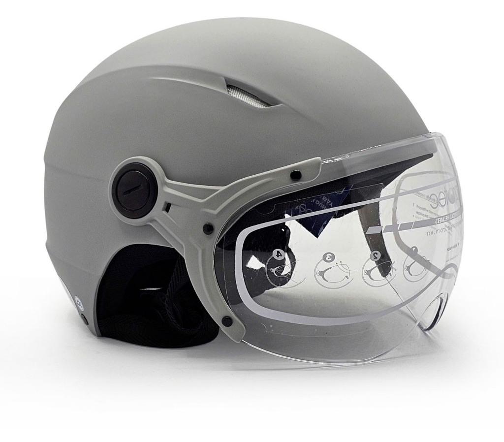 Mũ bảo hiểm 1/2 đầu Có Kính PROTEC VIC Độ che phủ sâu hơn