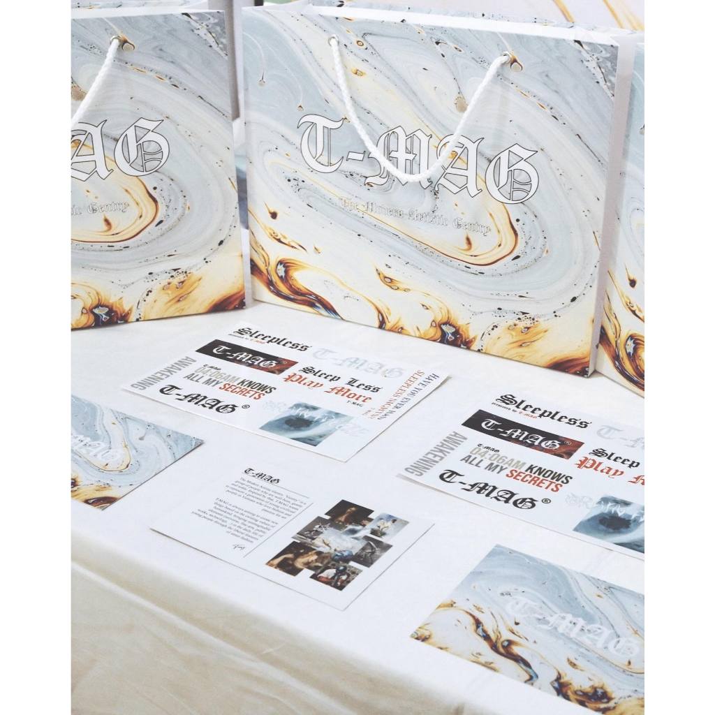 Túi giấy chống nước cao cấp T-MAG | Túi xách giấy thời trang, bền đẹp, họa tiết marble sang trọng, đựng quà, shopping