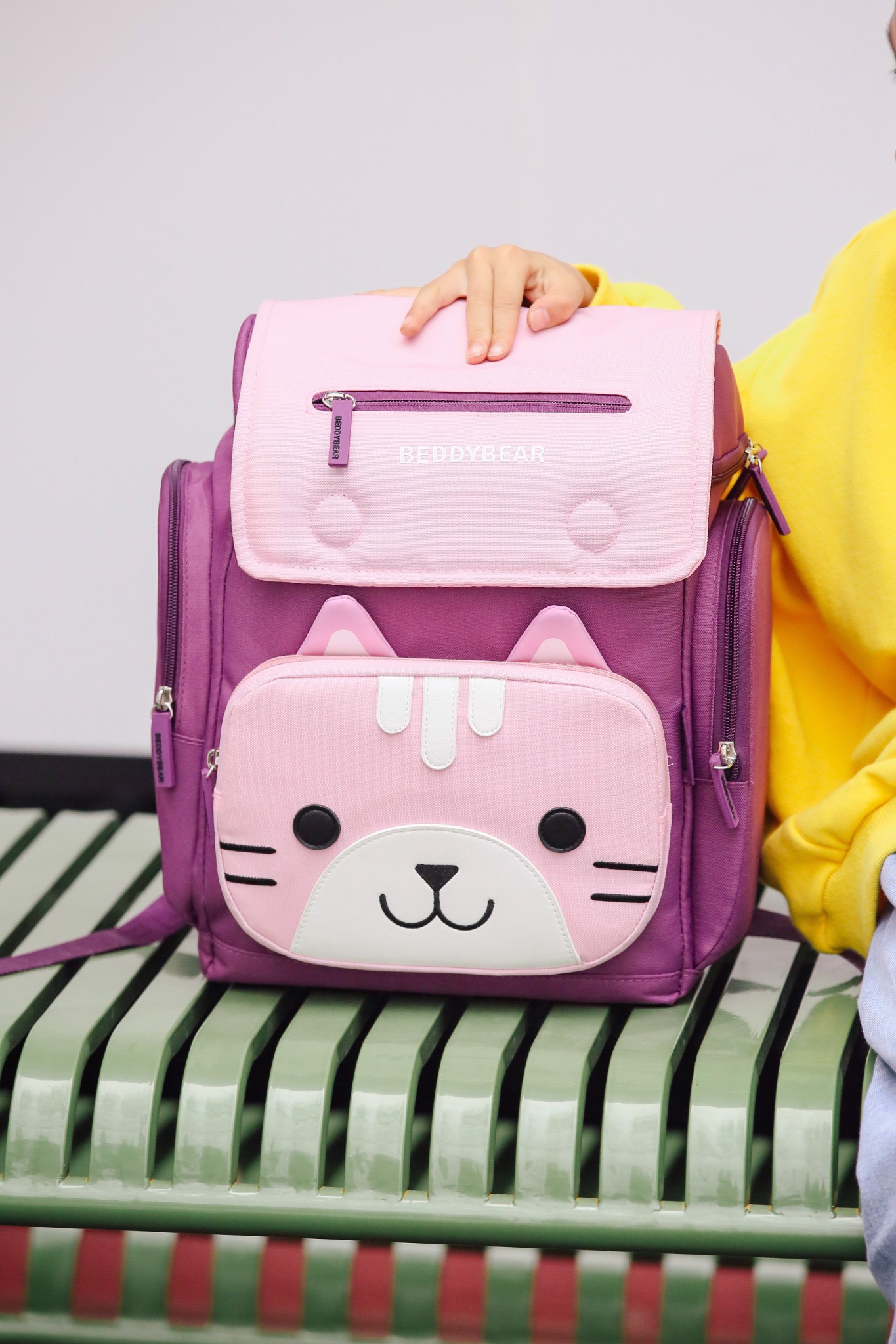 Balo Chống Gù Lớp 1-3 BEDDYBEAR Cho Bé Gái Tiểu Học Thỏ Pipi Màu Tím BJX-XS-002-TIM