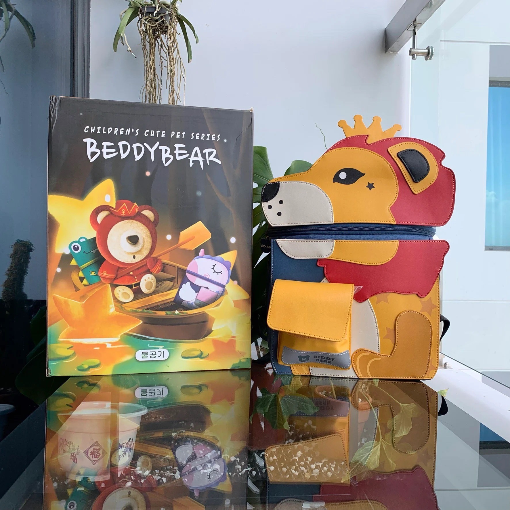 Balo Chống Gù Học Sinh Tiểu Học BEDDYBEAR Cho Bé Họa Tiết Sư Tử BJX-MQ-SUTU