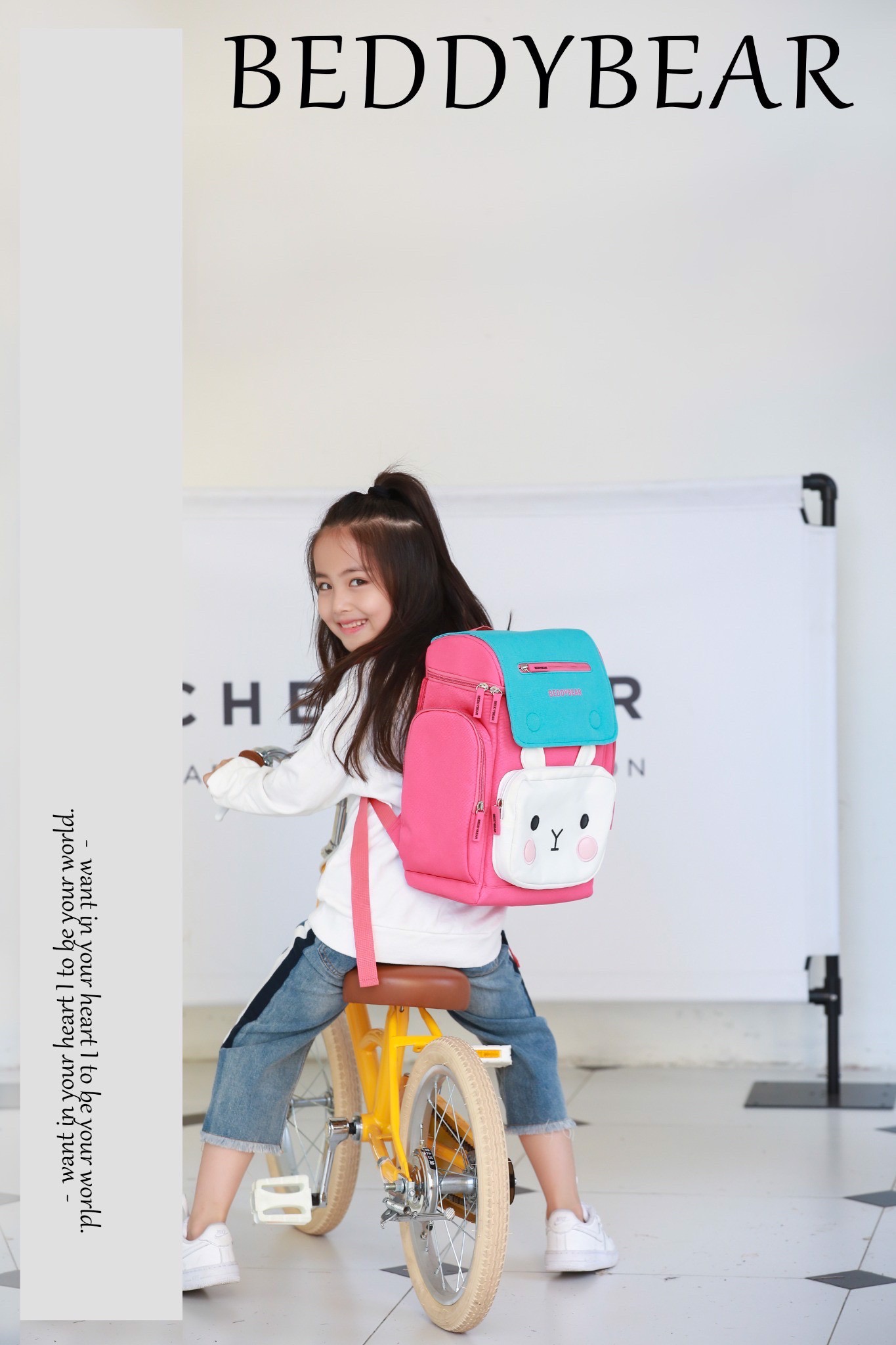 Balo Chống Gù BEDDYBEAR Cho Bé Gái Tiểu Học Thỏ Pipi Màu Hồng XS-HONG