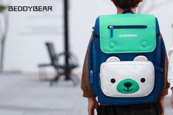 Balo Chống Gù BEDDYBEAR Cho Bé Tiểu Học Thỏ Pipi Màu Xanh Trắng XS-XANHTRANG