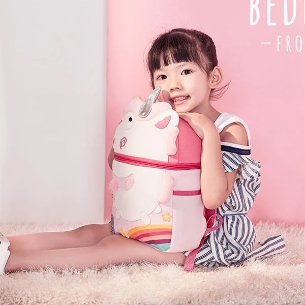 Balo Tiểu Học Chống Gù BEDDYBEAR Cute Bag Họa Tiết Kỳ Lân Unicorn Cho Bé Gái YE-KYLAN
