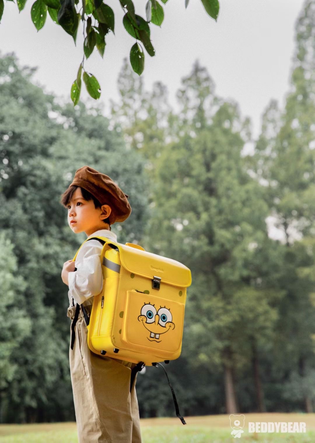 Balo Tiểu Học Chống Gù BEDDYBEAR Royal Spongebob Vàng Cho Bé GZ-VANG