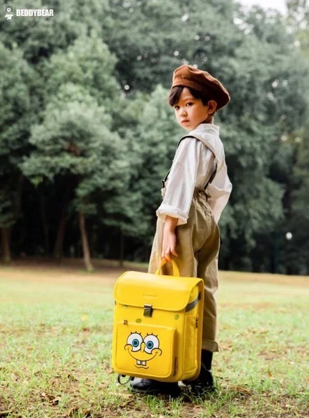 Balo Tiểu Học Chống Gù BEDDYBEAR Royal Spongebob Vàng Cho Bé GZ-VANG