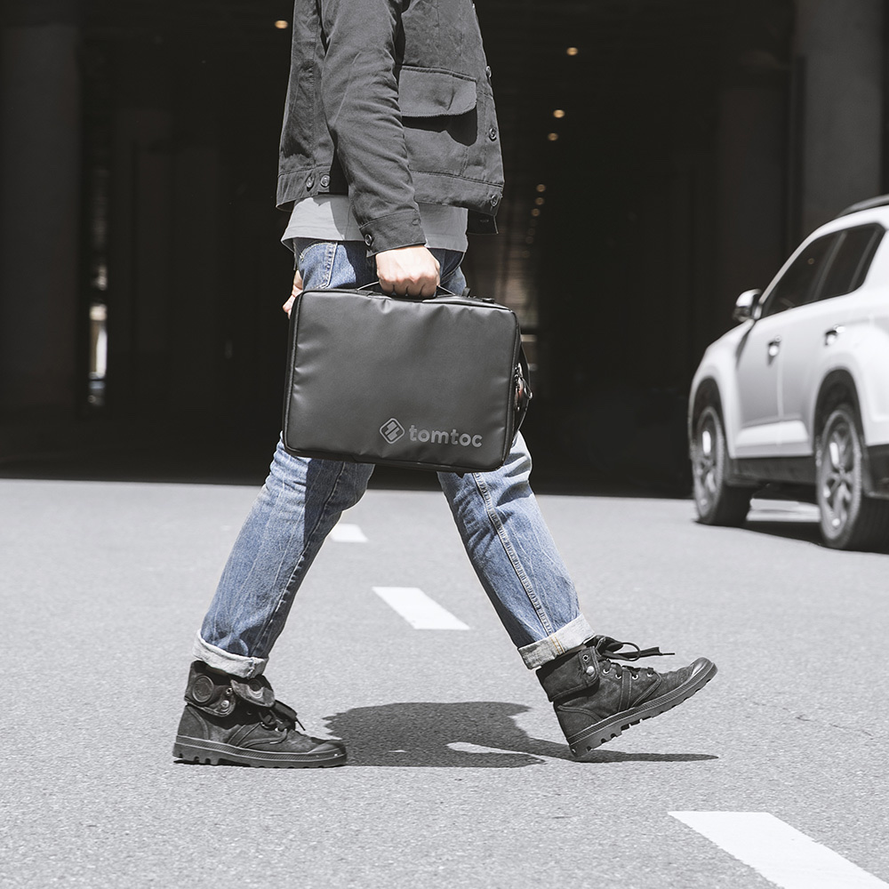 Túi Đeo Chéo TOMTOC Urban Codura Shoulder Bags Black Macbook Ultrabook 13 14 inch H14-C01D / 15 16 inch H14-E02D