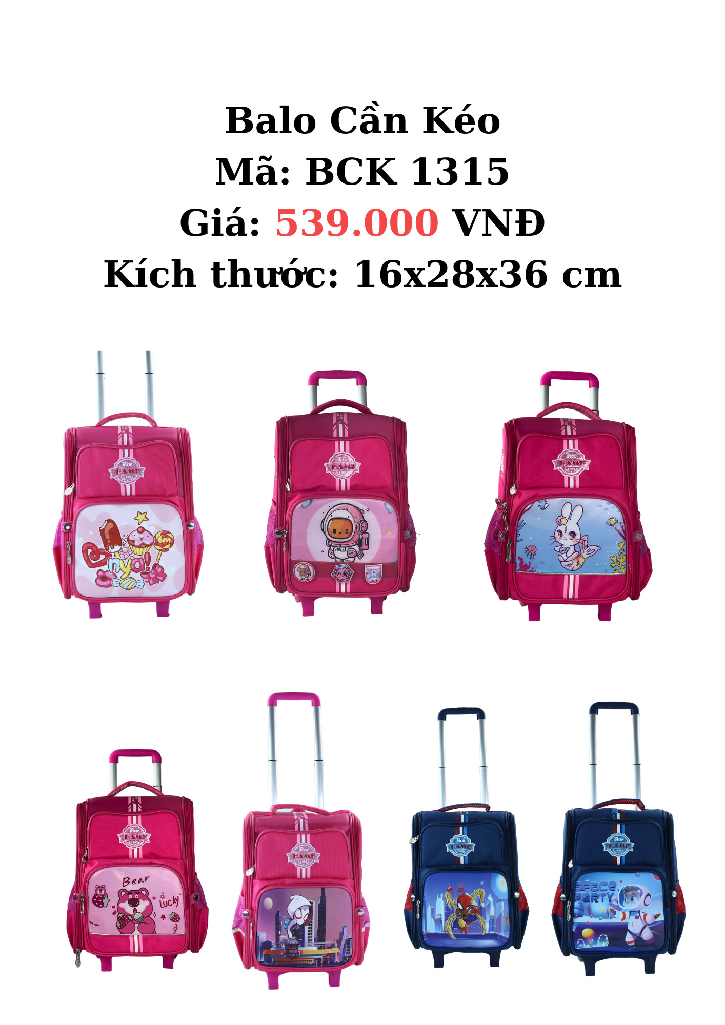 Balo Cần Kéo HAMI BCK 1315
