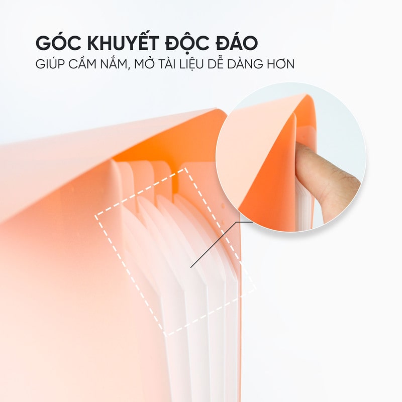 Cặp Đựng Tài Liệu A4 ON 5 Ngăn (Tặng Giấy Phân Trang)