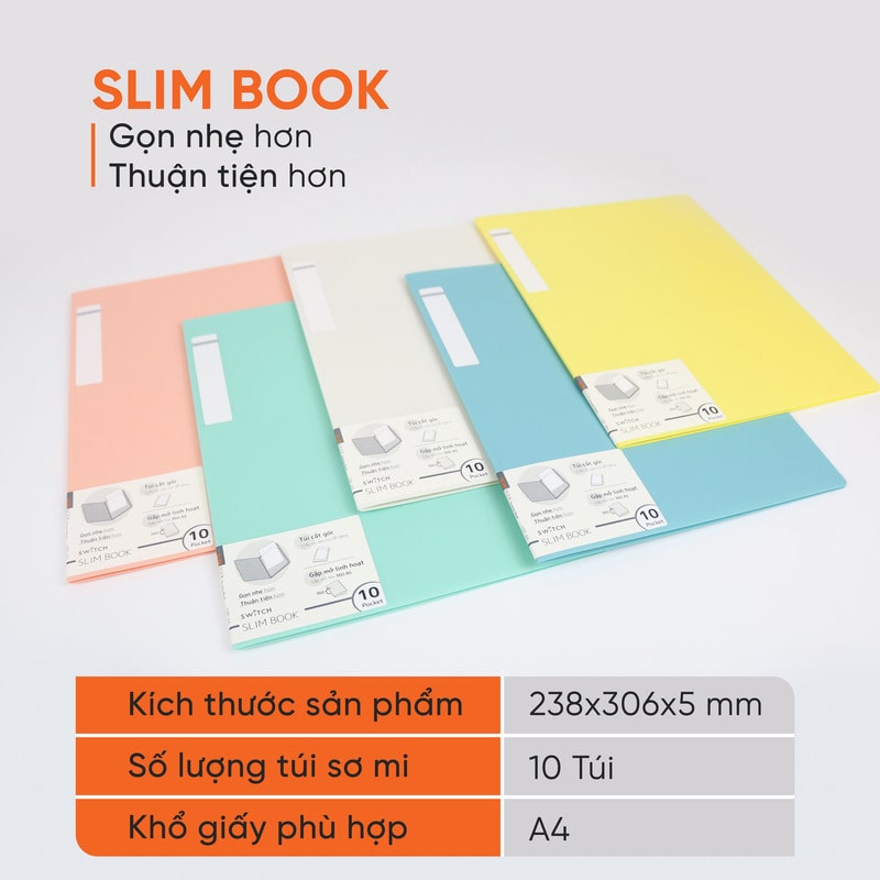 Bìa Lá Slim Book Switch ON WD631