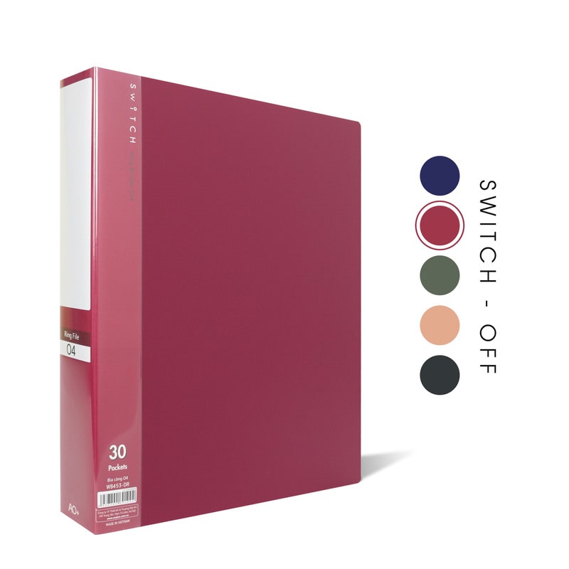 Bìa Còng Switch OFF Kèm Phân Trang, Túi Sơ Mi Lỗ